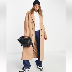River Island tailored coat in light brown